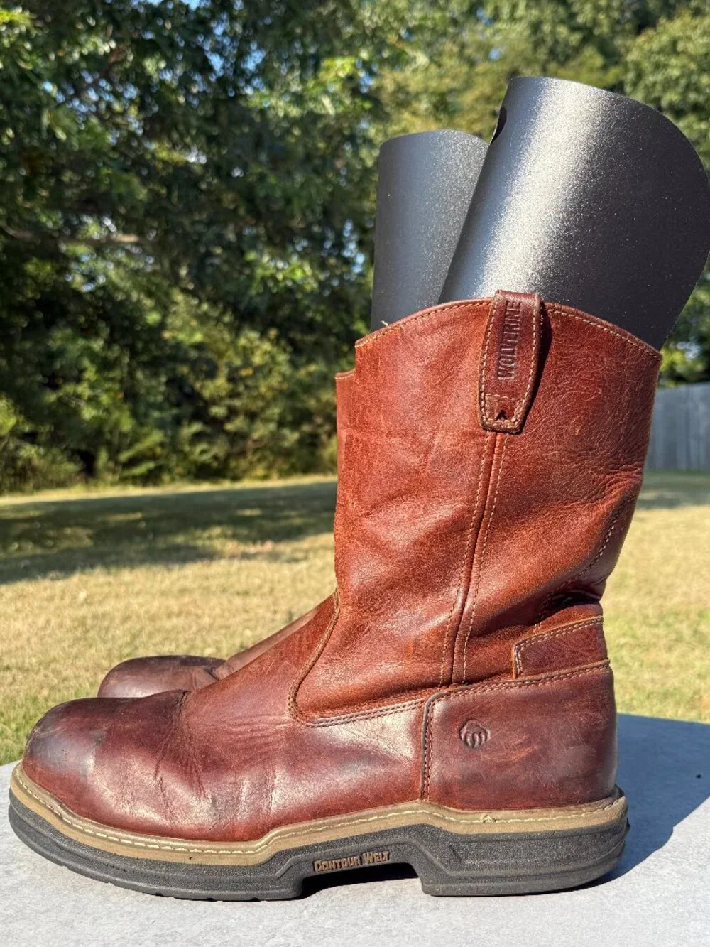 Wolverine Raider Mens 15M Brown Leather Steel Toe Work Boots Ranchcore EH 4246